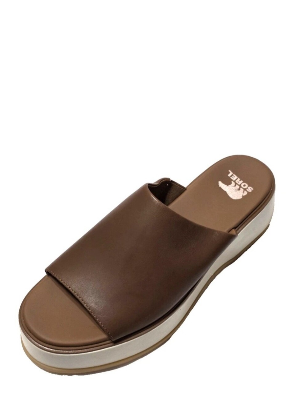 Sorel Women's Brown Leather Slide Sandal